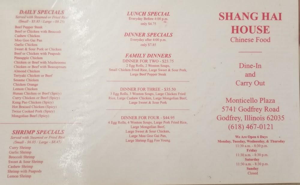 Shang Hai House Chinese Food Beef Or Chicken With Broccoli